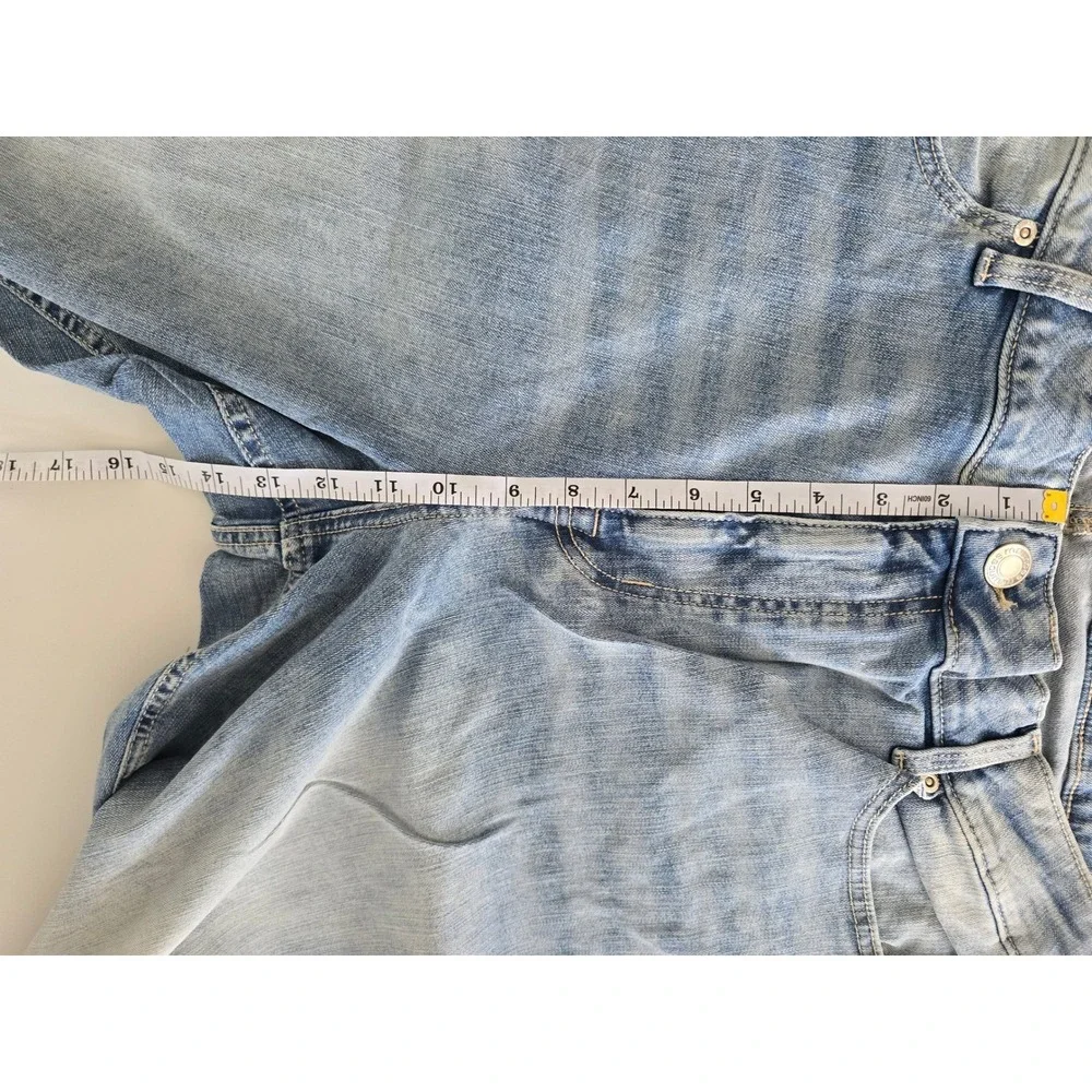 Maurices M Jeans Womens 20W Short Blue High Rise Curvy Flare Medium Wash Denim - Picture 8 of 11